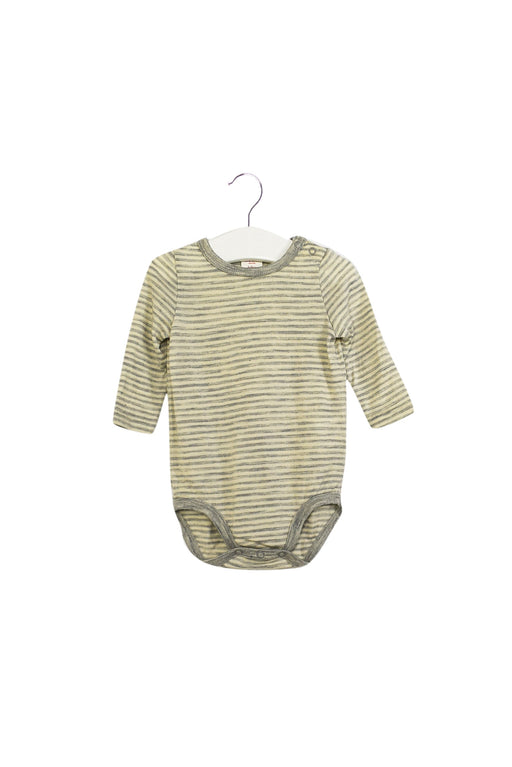 A Beige Long Sleeve Bodysuits from Seed in size 3-6M for boy. (Front View)