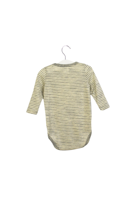 A Beige Long Sleeve Bodysuits from Seed in size 3-6M for boy. (Back View)
