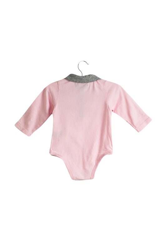 A Pink Long Sleeve Bodysuits from 7 For All Mankind in size 3-6M for girl. (Front View)