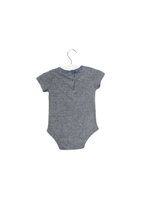 A Navy Short Sleeve Bodysuits from 7 For All Mankind in size 3-6M for boy. (Back View)