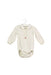 A White Long Sleeve Bodysuits from Polarn O. Pyret in size 3-6M for girl. (Front View)