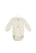 A White Long Sleeve Bodysuits from Polarn O. Pyret in size 3-6M for girl. (Front View)