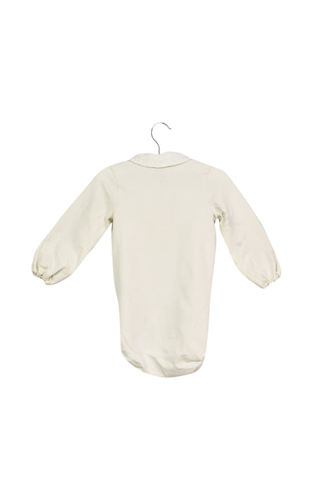 A White Long Sleeve Bodysuits from Polarn O. Pyret in size 3-6M for girl. (Back View)