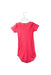A Pink Short Sleeve Bodysuits from Petit Bateau in size 6-12M for girl. (Back View)
