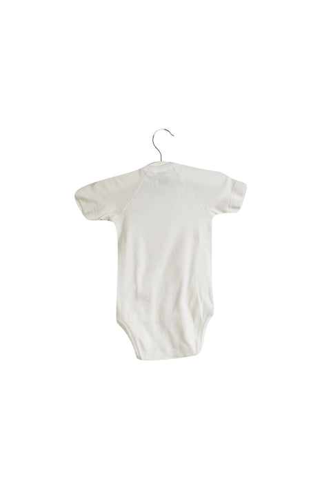 A White Short Sleeve Bodysuits from Cambrass in size 0-3M for neutral. (Back View)