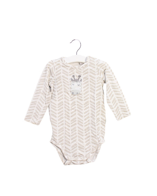 A Grey Long Sleeve Bodysuits from Seed in size 12-18M for boy. (Front View)