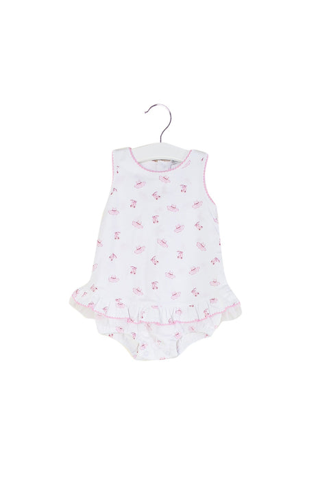 A White Bodysuits from Kissy Kissy in size 6-12M for girl. (Front View)