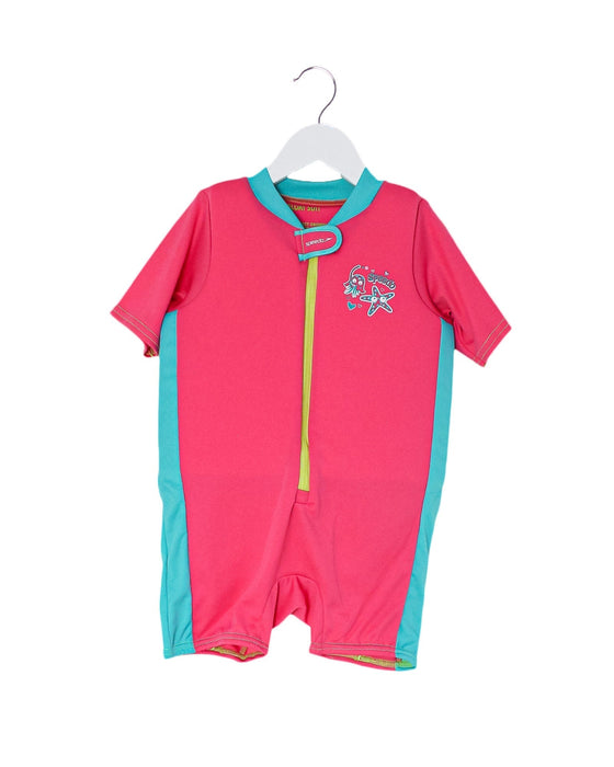 A Pink Floatsuits from Speedo in size 4T for girl. (Front View)