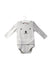 A Grey Long Sleeve Bodysuits from Seed in size 3-6M for girl. (Front View)