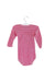 A Pink Long Sleeve Bodysuits from Petit Bateau in size 6-12M for girl. (Back View)