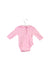 A Pink Long Sleeve Bodysuits from Jojo Maman Bébé in size 0-3M for girl. (Back View)