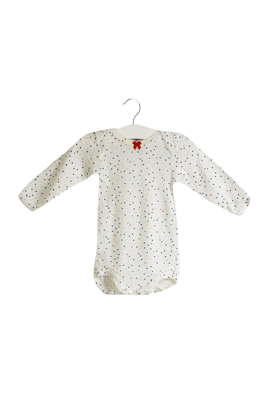 A Blue Long Sleeve Bodysuits from Petit Bateau in size 3-6M for neutral. (Front View)