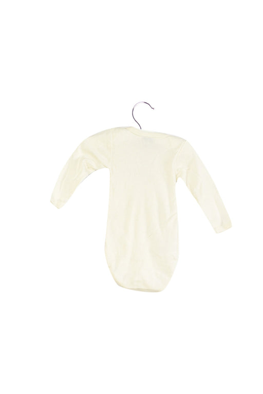 A White Long Sleeve Bodysuits from Petit Bateau in size 3-6M for girl. (Front View)
