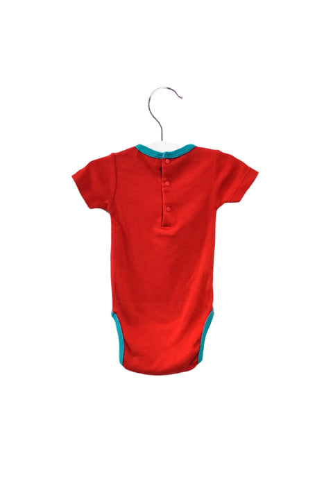 A Red Short Sleeve Bodysuits from DPAM in size 3-6M for girl. (Back View)