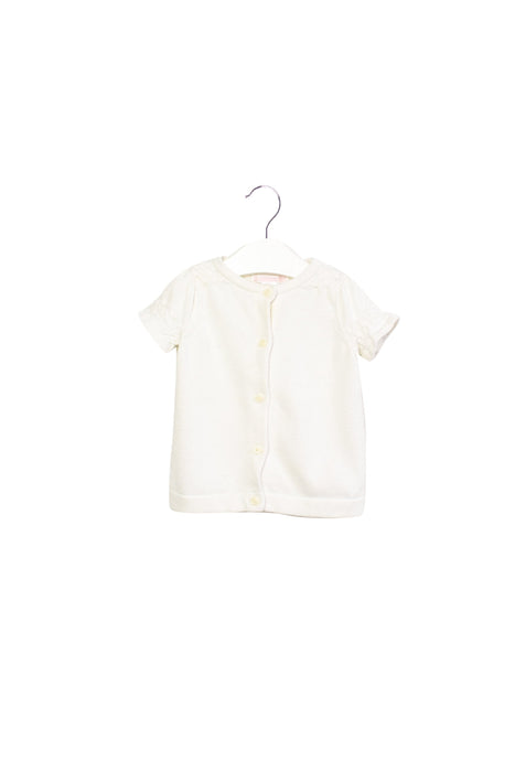 A White Cardigans from Janie & Jack in size 6-12M for girl. (Front View)