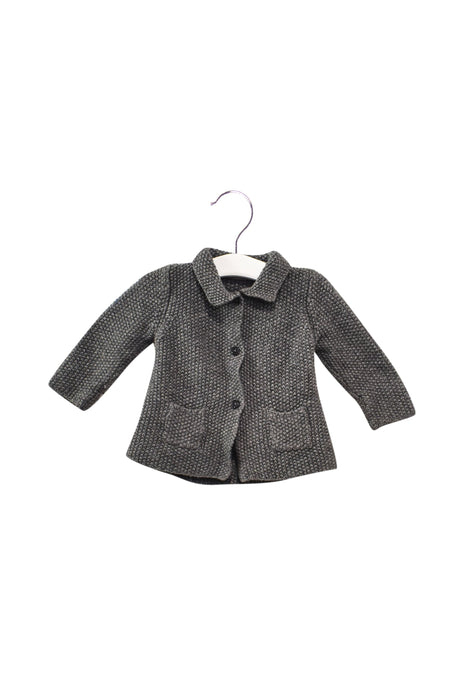 A Grey Cardigans from Bout'Chou in size 6-12M for neutral. (Front View)