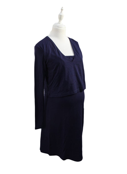 A Navy Nursing Dresses from Isabella Oliver in size XS for maternity. (Back View)