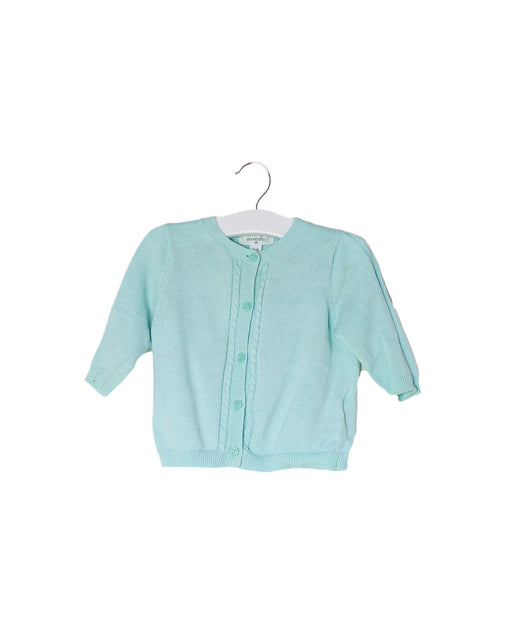 A Green Cardigans from Purebaby in size 3-6M for girl. (Front View)