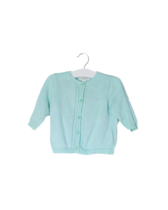 A Green Cardigans from Purebaby in size 3-6M for girl. (Front View)