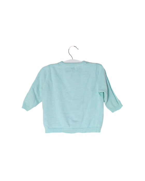 A Green Cardigans from Purebaby in size 3-6M for girl. (Back View)