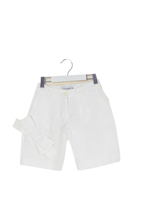 A White Shorts from Simonetta in size 6T for girl. (Front View)