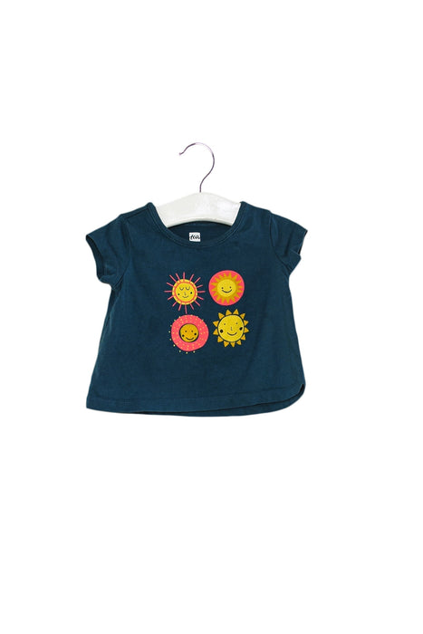A Teal Short Sleeve T Shirts from Tea in size 6-12M for girl. (Front View)