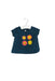 A Teal Short Sleeve T Shirts from Tea in size 6-12M for girl. (Front View)