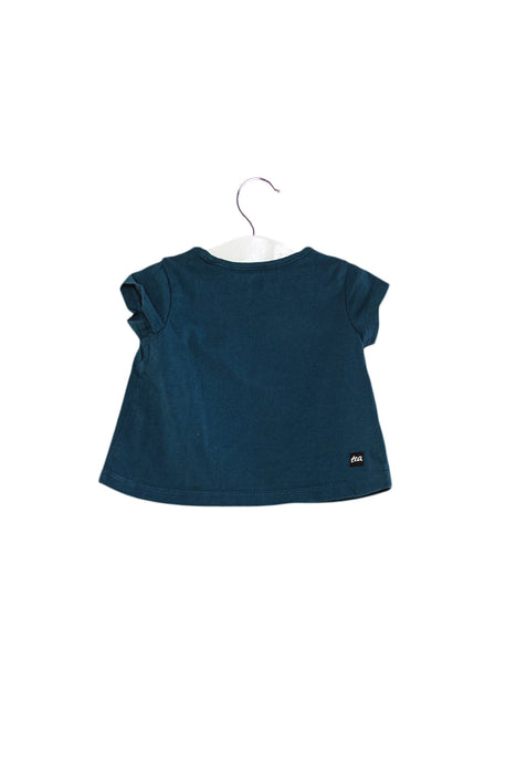 A Teal Short Sleeve T Shirts from Tea in size 6-12M for girl. (Back View)