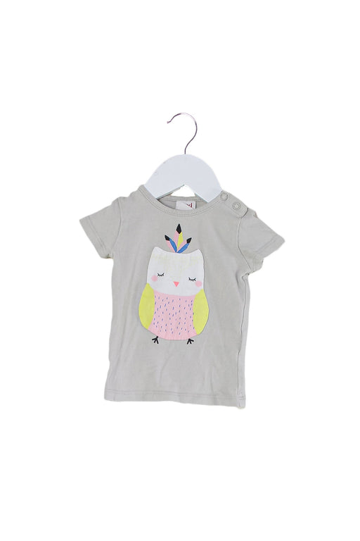 A Grey Short Sleeve T Shirts from Seed in size 0-3M for girl. (Front View)