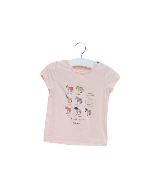 A Pink Short Sleeve T Shirts from Paul Smith in size 6-12M for girl. (Front View)
