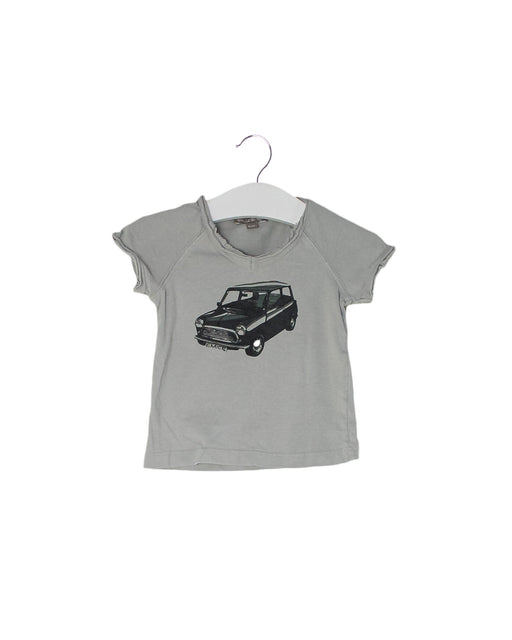 A Taupe Short Sleeve T Shirts from Emile et Ida in size 3-6M for boy. (Front View)