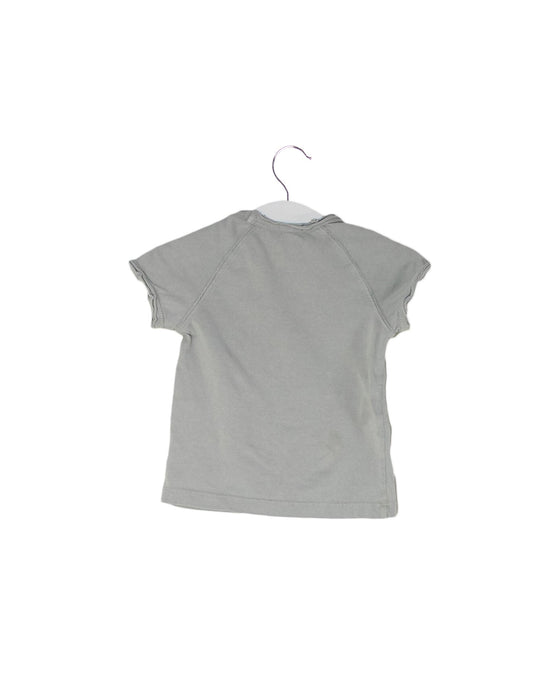 A Taupe Short Sleeve T Shirts from Emile et Ida in size 3-6M for boy. (Back View)
