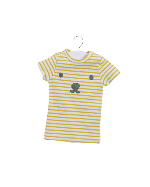 A Yellow Short Sleeve T Shirts from Seed in size 0-3M for boy. (Front View)