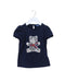 A Navy Short Sleeve T Shirts from Nicholas & Bears in size 2T for girl. (Front View)