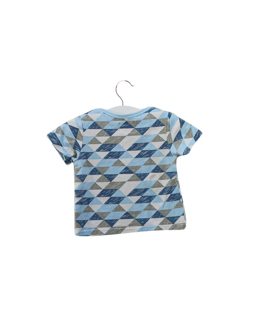 A Blue Short Sleeve T Shirts from and the little dog laughed in size 3-6M for boy. (Front View)