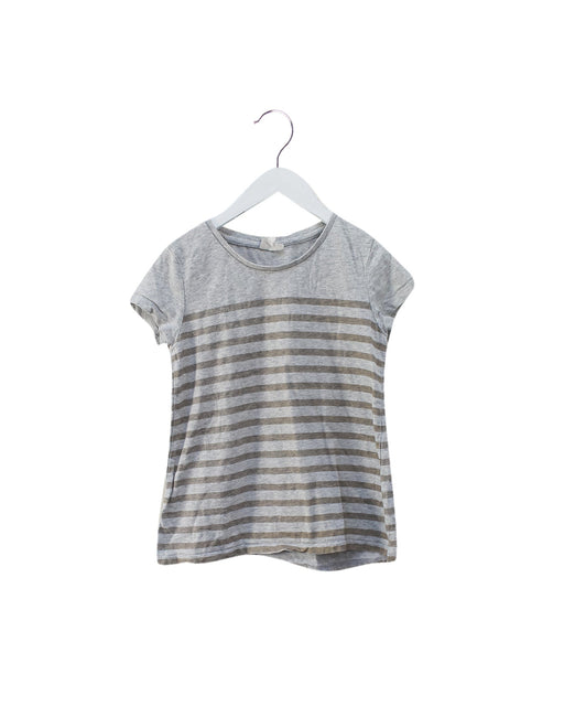 A Grey Short Sleeve T Shirts from Seed in size 6T for girl. (Front View)