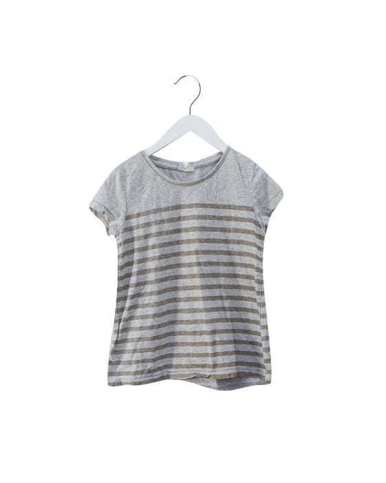 A Grey Short Sleeve T Shirts from Seed in size 6T for girl. (Front View)