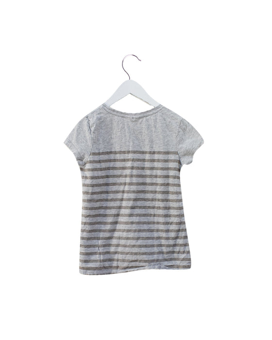 A Grey Short Sleeve T Shirts from Seed in size 6T for girl. (Back View)