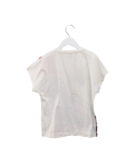 A White Short Sleeve T Shirts from Roberto Cavalli in size 9Y for girl. (Back View)