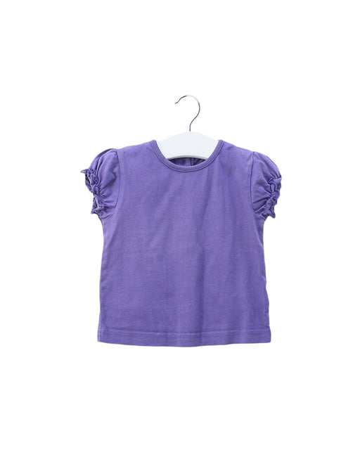 A Purple Short Sleeve T Shirts from Jojo Maman Bébé in size 6-12M for girl. (Front View)