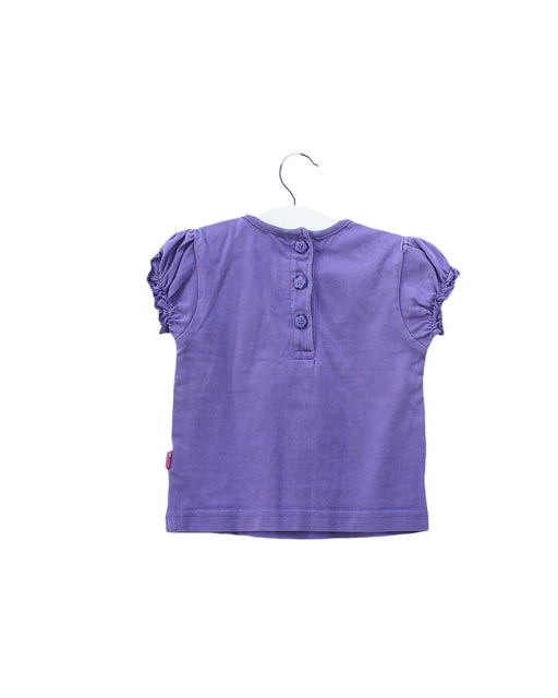 A Purple Short Sleeve T Shirts from Jojo Maman Bébé in size 6-12M for girl. (Front View)
