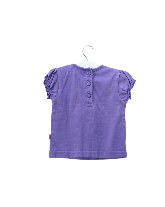 A Purple Short Sleeve T Shirts from Jojo Maman Bébé in size 6-12M for girl. (Front View)