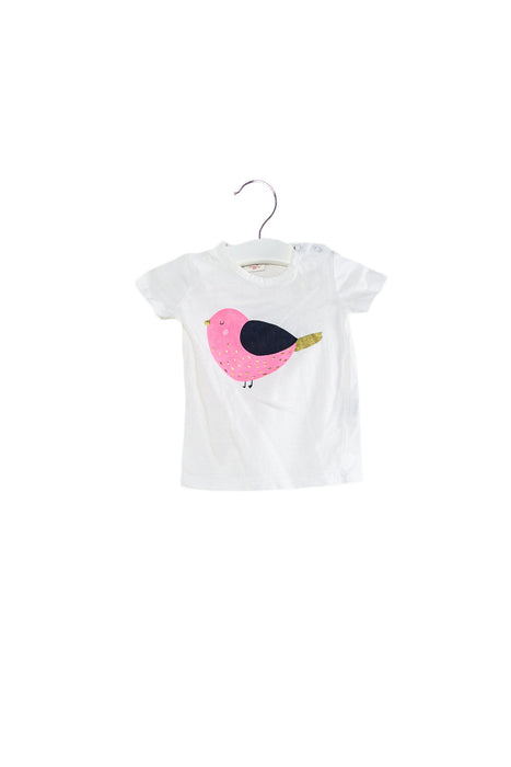A White Short Sleeve T Shirts from Seed in size 0-3M for girl. (Front View)