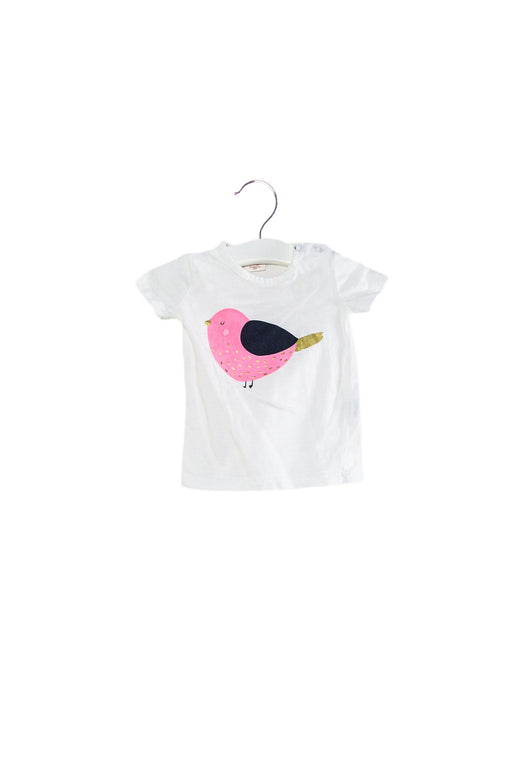 A White Short Sleeve T Shirts from Seed in size 0-3M for girl. (Front View)