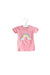 A Pink Short Sleeve T Shirts from Seed in size 0-3M for girl. (Front View)