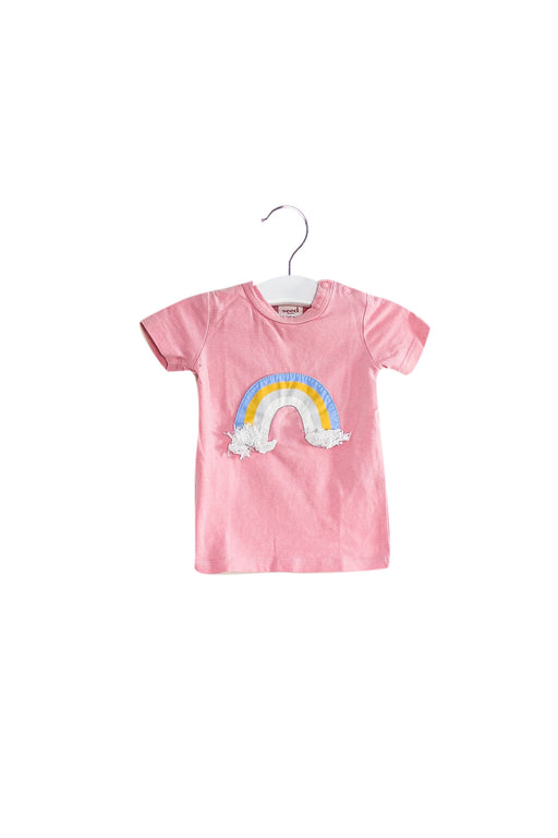 A Pink Short Sleeve T Shirts from Seed in size 0-3M for girl. (Front View)