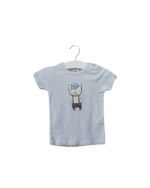 A Blue Short Sleeve T Shirts from Seed in size 3-6M for girl. (Front View)