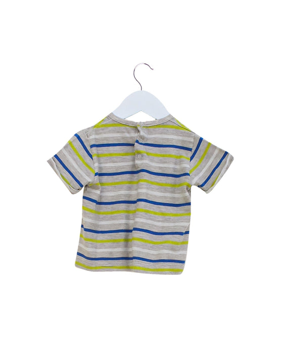 A Grey Short Sleeve T Shirts from Petit Bateau in size 6-12M for boy. (Back View)