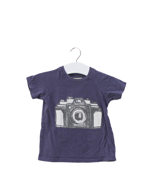 A Purple Short Sleeve T Shirts from Mini Mioche in size 3-6M for boy. (Front View)