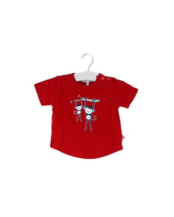 A Red Short Sleeve T Shirts from Fox & Finch in size 3-6M for boy. (Back View)
